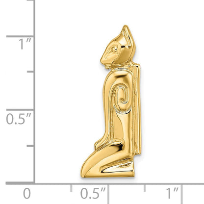 14K Gelbgold Marco Island Katze Anhänger