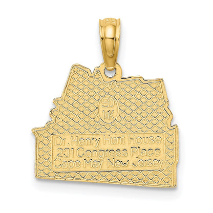 14K Gelbgold Charm "DR. HENRY HUNT HOUSE - CAPE MAY NJ