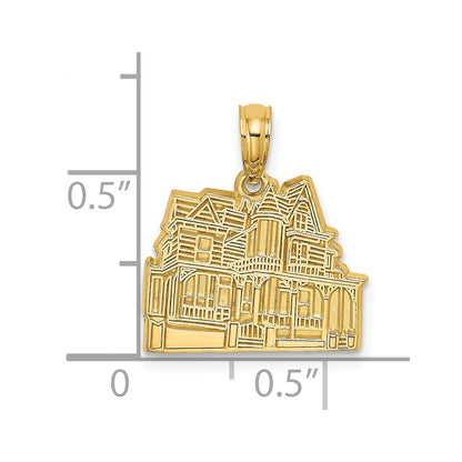 14K Gelbgold Charm "DR. HENRY HUNT HOUSE - CAPE MAY NJ