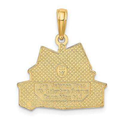 14K Gelbgold Charm „The VICTORIAN ROSE – CAPE MAY NJ“