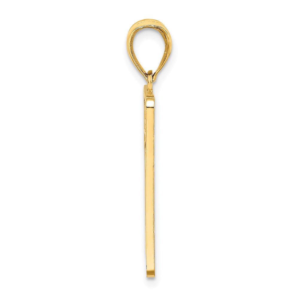 14K Gelbgold Mile Marker 0 / KEY WEST Charm