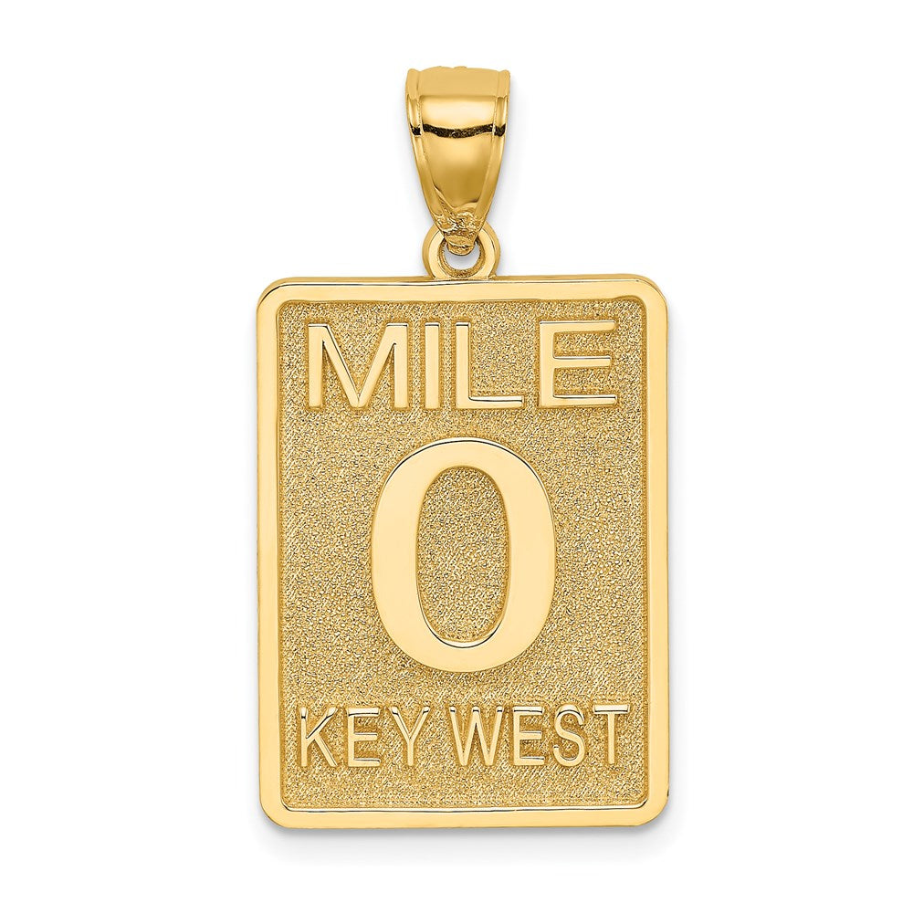 14K Gelbgold Mile Marker 0 / KEY WEST Charm