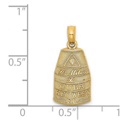 14K Gelbgold Klein Southern Most Point Usa / Key West Fl Charm
