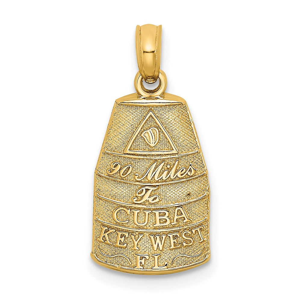 14K Gelbgold Klein Southern Most Point Usa / Key West Fl Charm