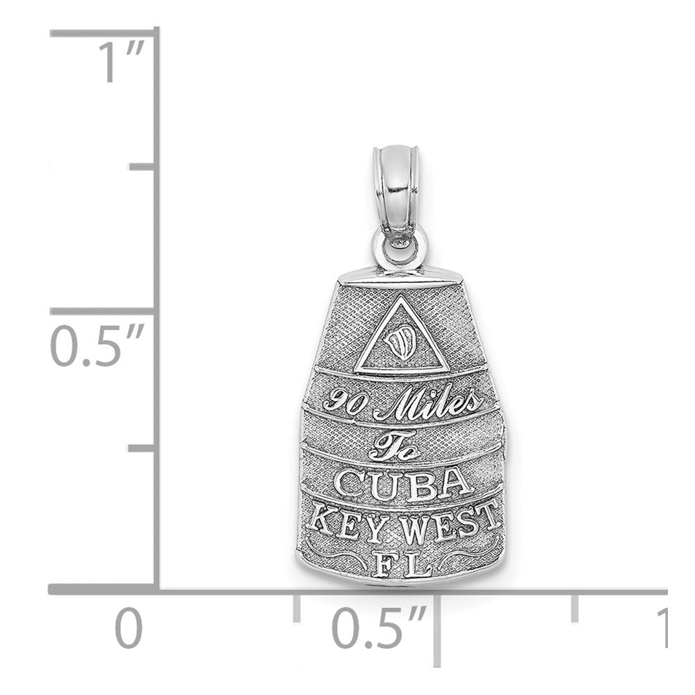 14K Weißgold Southern Most Point Usa / Key West Fl Charm