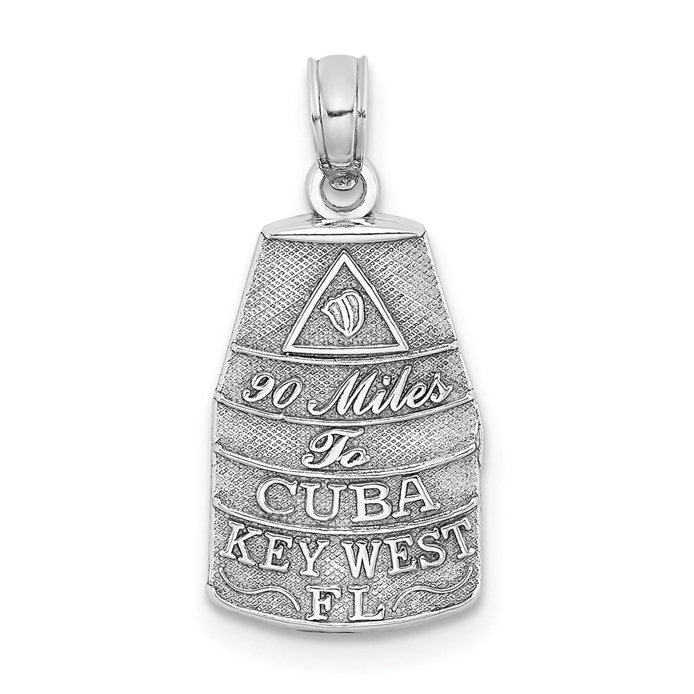 14K Weißgold Southern Most Point Usa / Key West Fl Charm