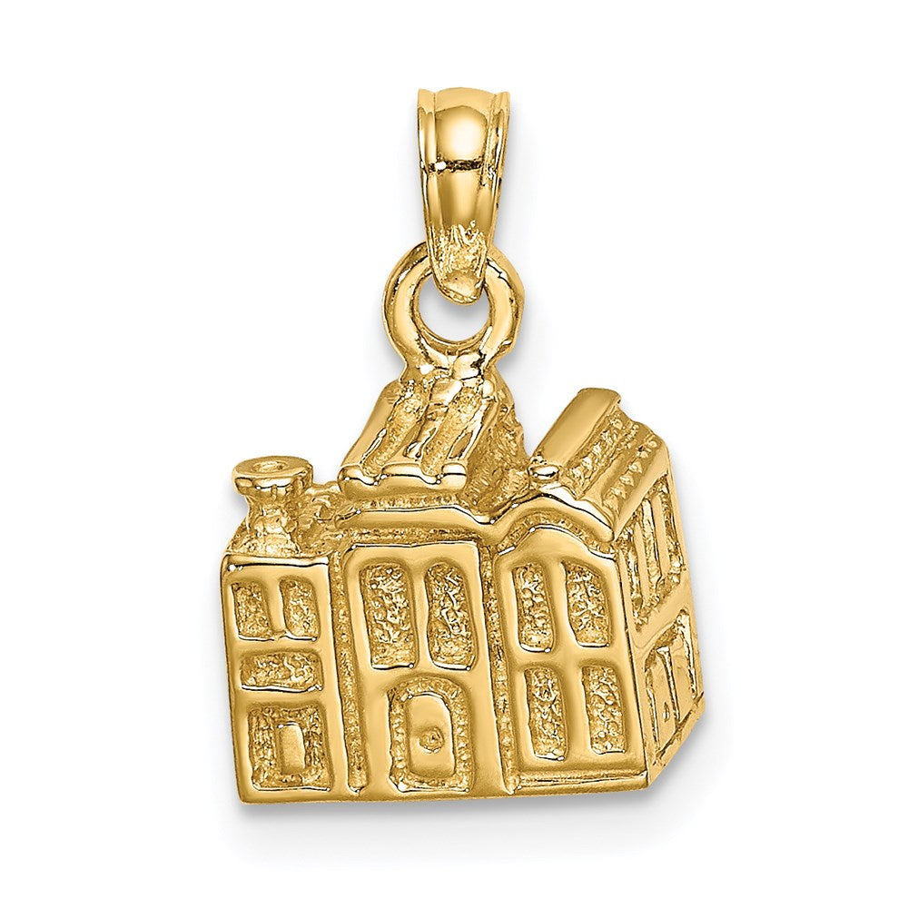 14K Gelbgold 3d Charleston Regenbogen Reihe Buildings
