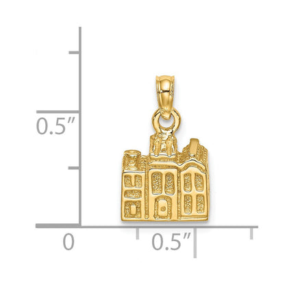 14K Gelbgold 3d Charleston Regenbogen Reihe Buildings