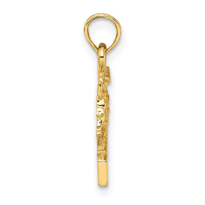 14K Gelbgold CHARLESTON Pferd-und-Wagen-Charm