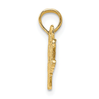 14K Gelbgold I Herz Volleyball Charm