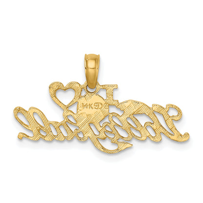 14K Gelbgold I Herz Volleyball Charm