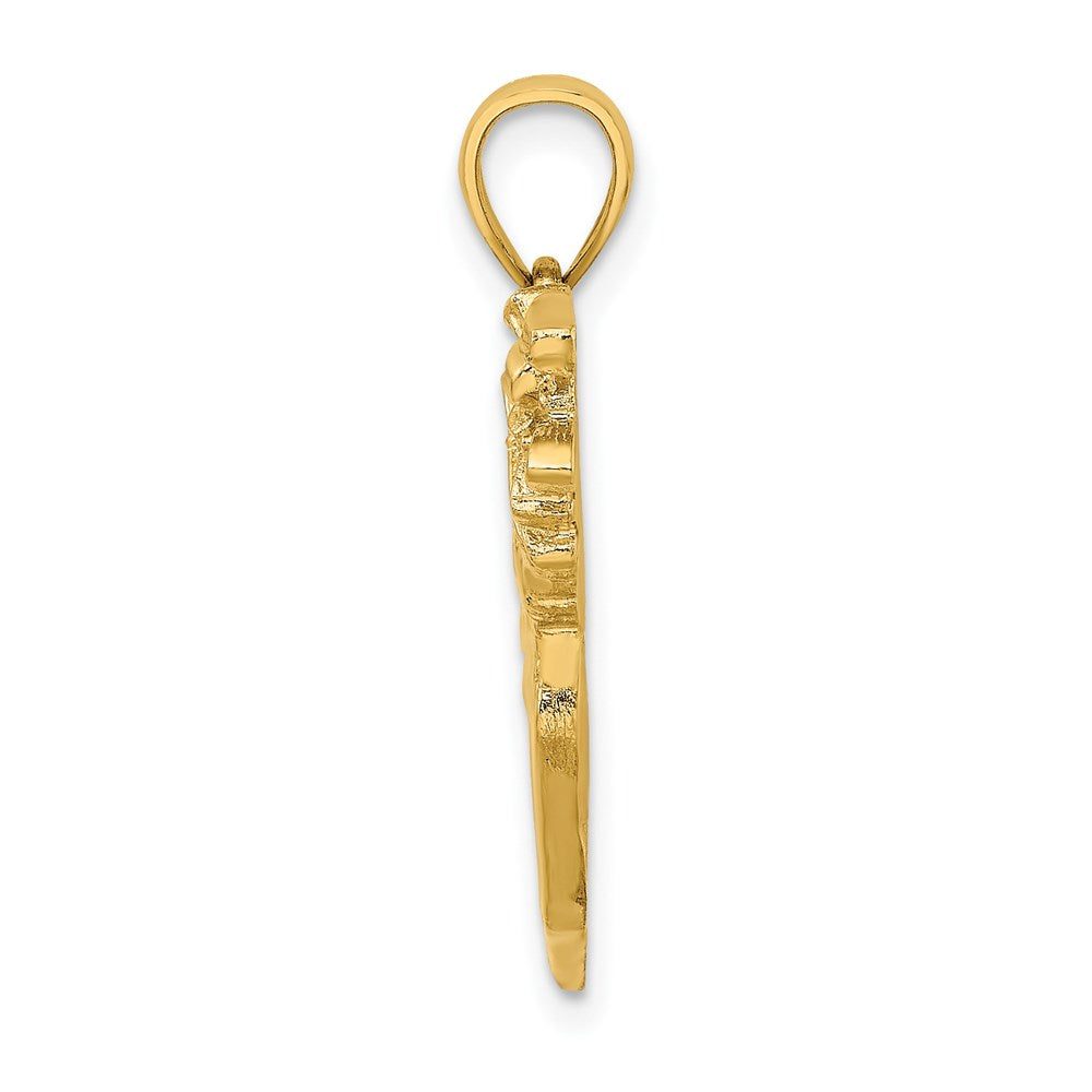 14K Gelbgold Golftasche und Golfschläger Charm, 2-D