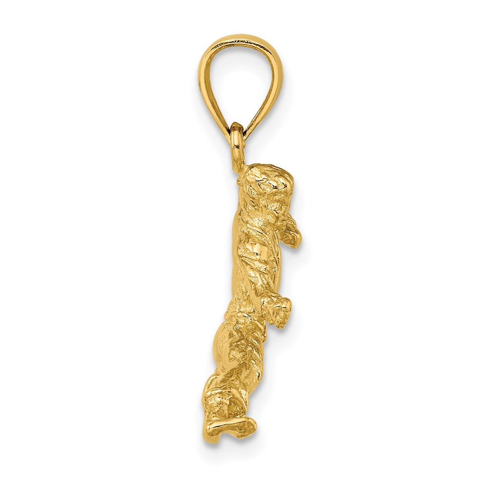 14K Gelbgold 3-D Karate-Mann-Anhänger