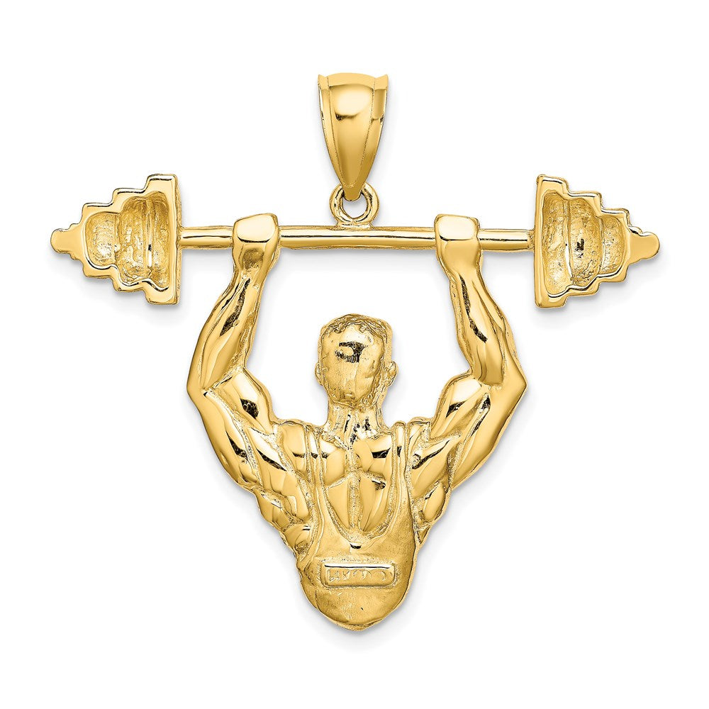 14K Gelbgold Bodybuilder-Anhänger
