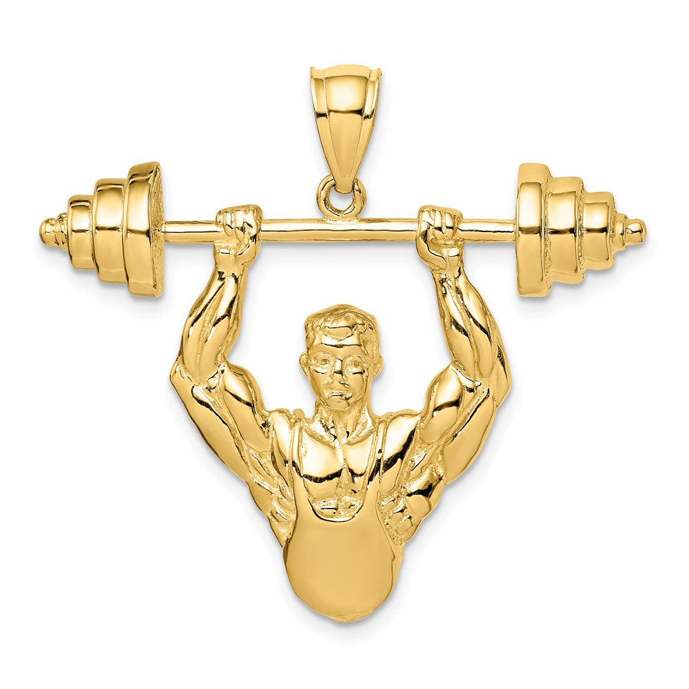 14K Gelbgold Bodybuilder-Anhänger