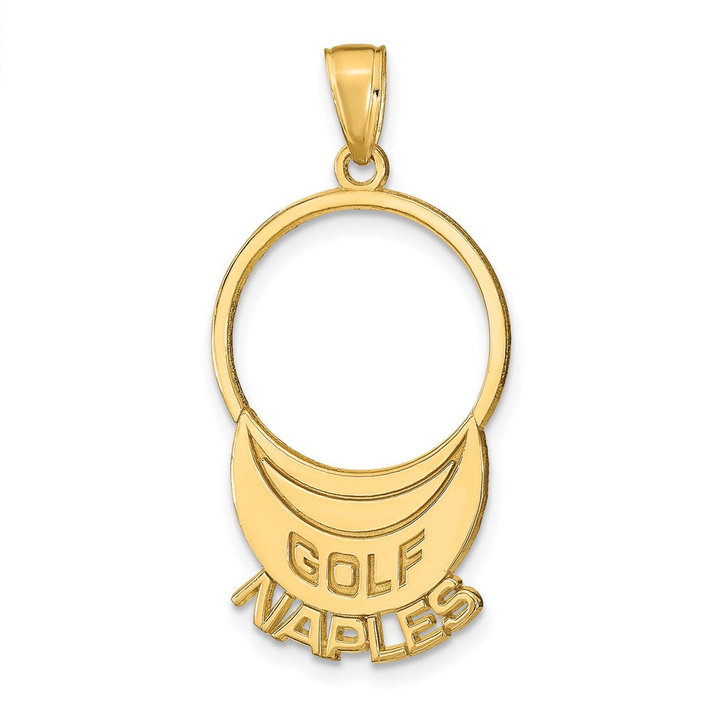 14K Gelbgold GOLF NAPLES Schirmmützen-Anhänger