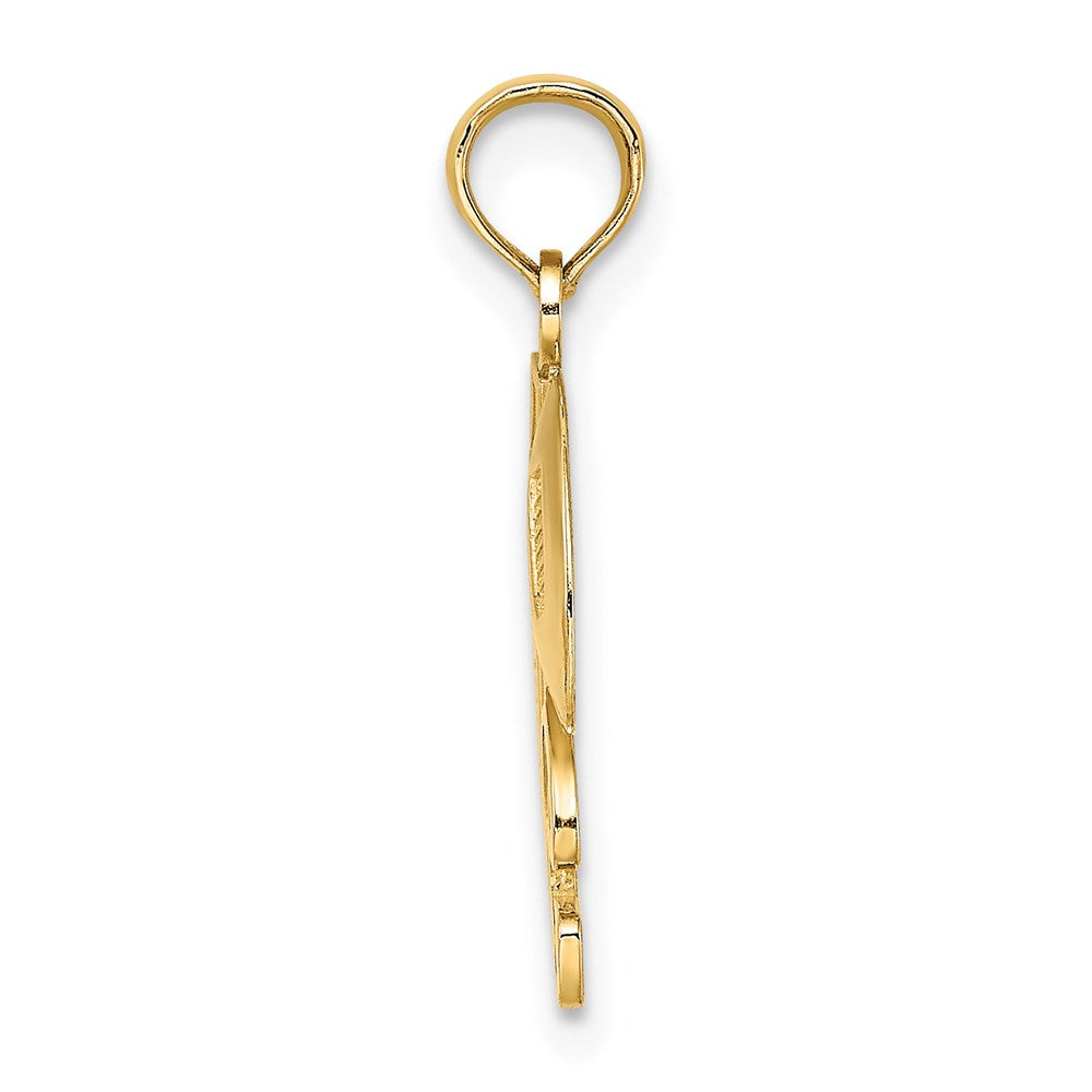 14K Gelbgold #1 Football mit Helm Charm