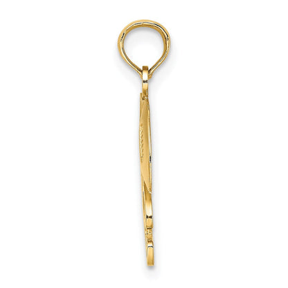 14K Gelbgold #1 Football mit Helm Charm