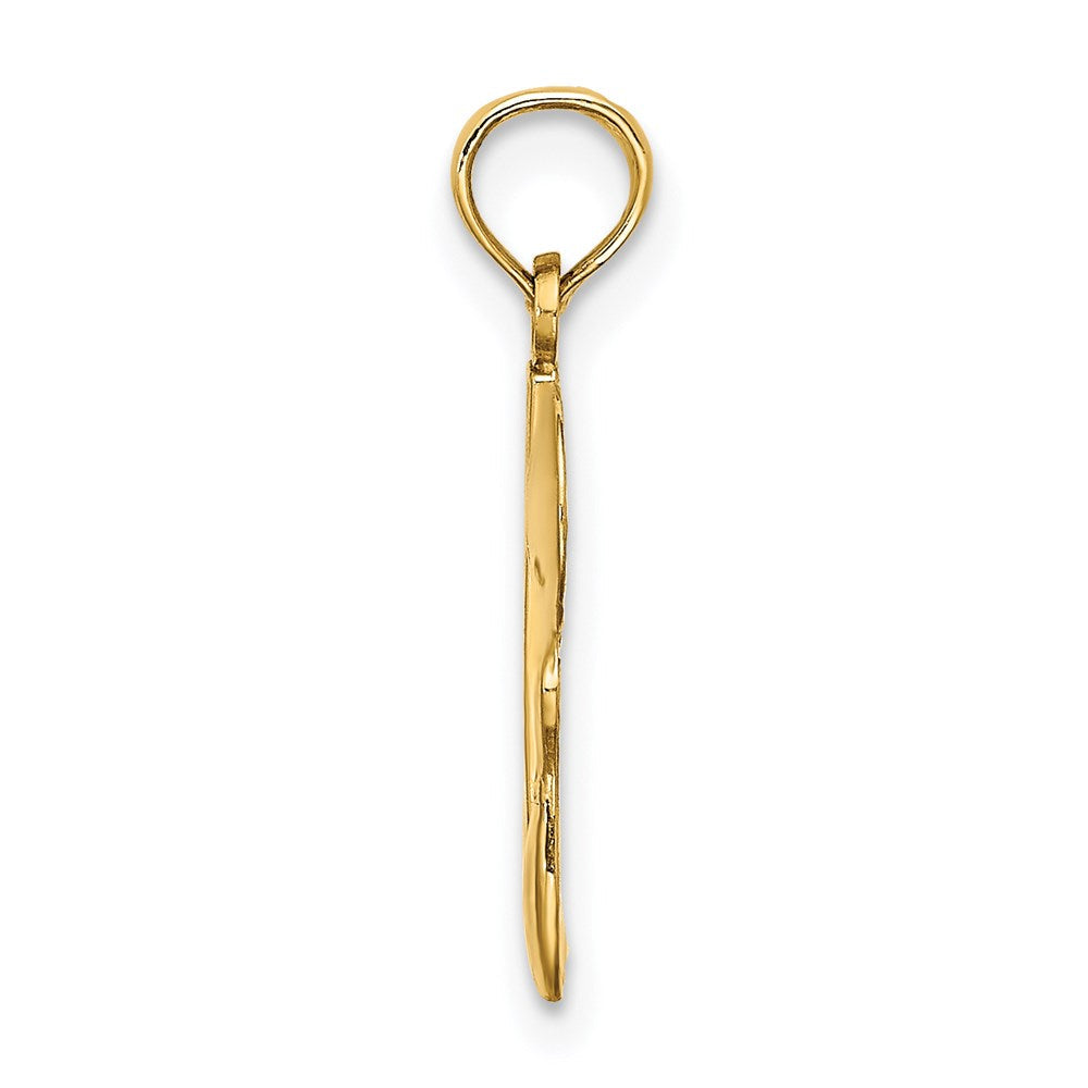 14K Gelbgold #1 Bowling Kugel und Zwei Pins Charm