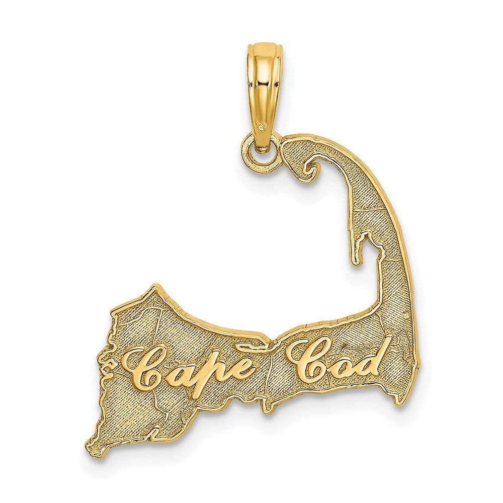 14K Gelbgold Cape Cod Karte Charm