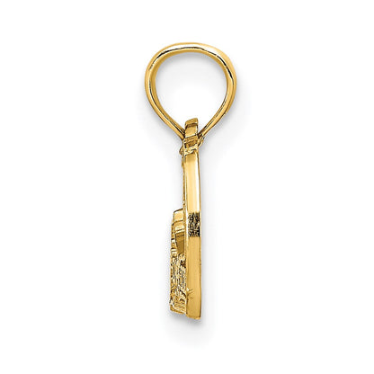 14K Gelbgold Cape Cod Karte Charm