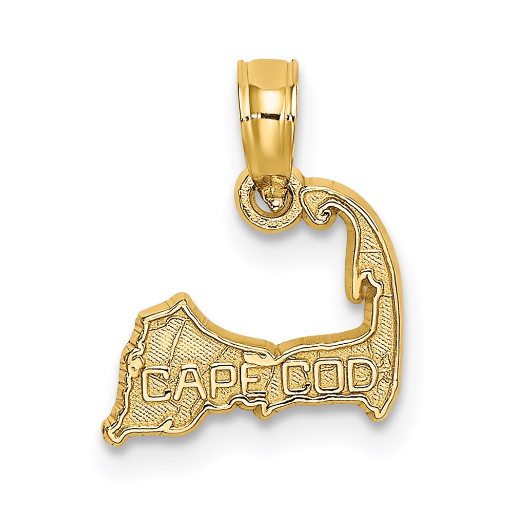 14K Gelbgold Cape Cod Karte Charm