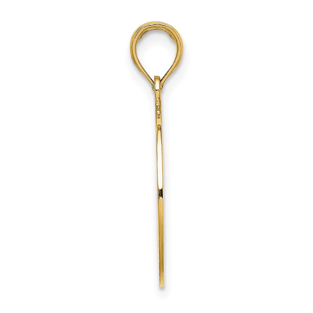 14K Gelbgold Polierter Cape-Cod-Karte-Ausschnitt-Charm