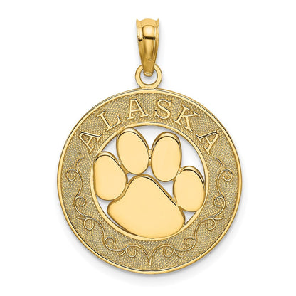 14K Gelbgold ALASKA-Charm mit Bärentatze