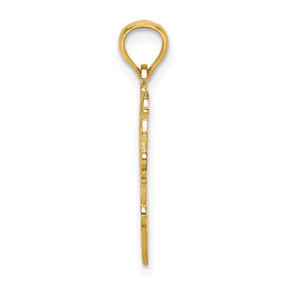 14K Gelbgold #1 Schreibschrift Oma in Herz Charm