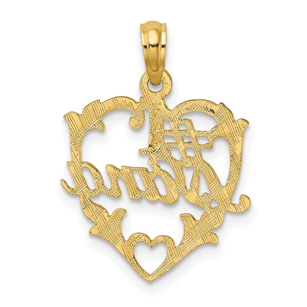 14K Gelbgold #1 Nana in Herz Charm