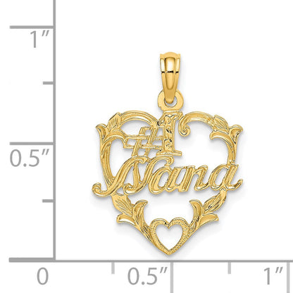 14K Gelbgold #1 Nana in Herz Charm