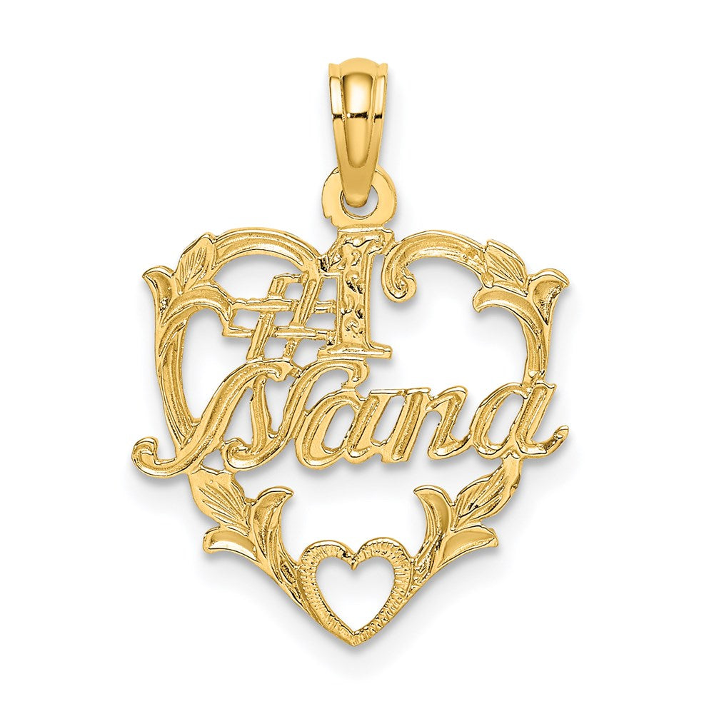 14K Gelbgold #1 Nana in Herz Charm