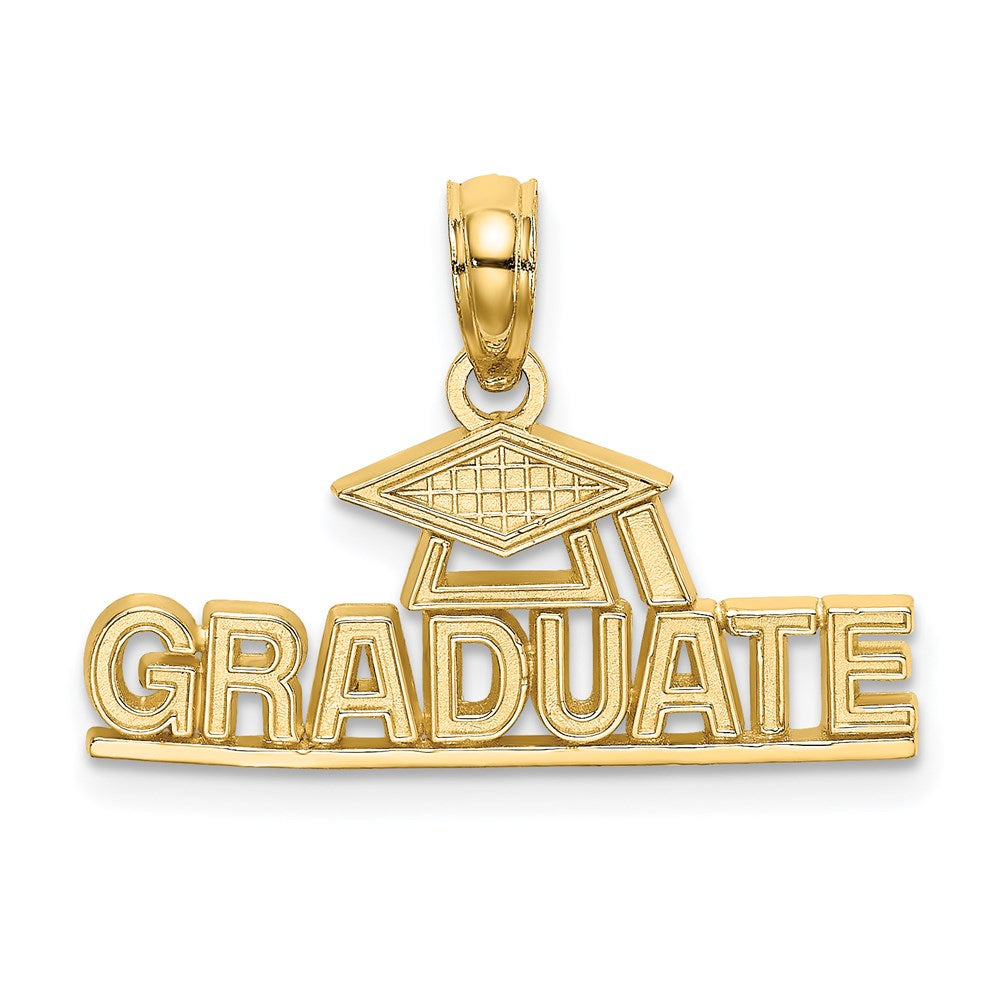 14K Gelbgold Poliert Graduate Under Cap Charm