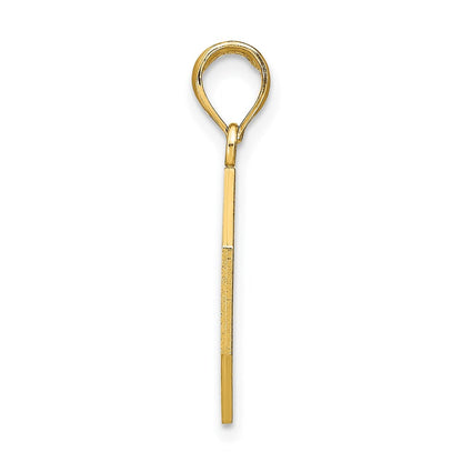 14k Gelbgold Poliert „I'LL NEVER STOP LOVING YOU" Stoppschild-Anhänger