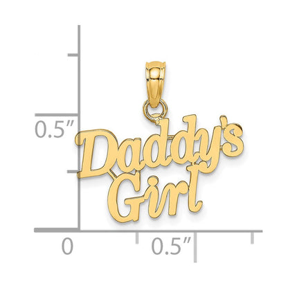 14K Gelbgold Daddy Mädchen Charm