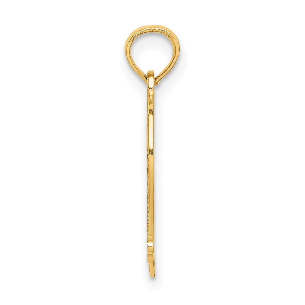 14K Gelbgold Quince Anos 15 in Herz Charm