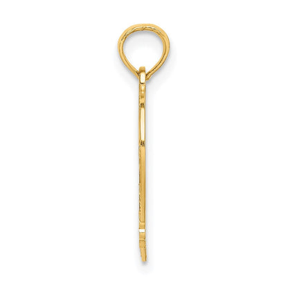 14K Gelbgold Quince Anos 15 in Herz Charm