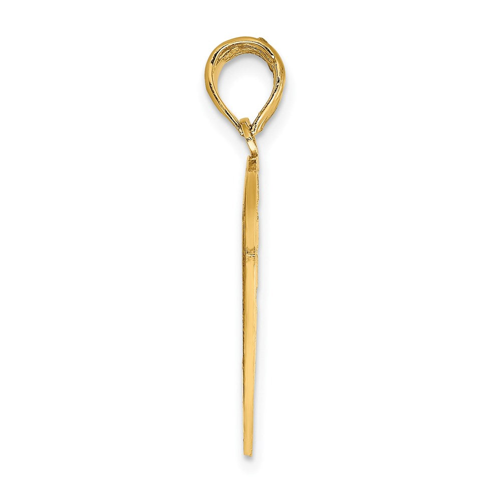 14K Gelbgold "FOREVER AND EVER" Herz-Charm zum Auseinanderbrechen