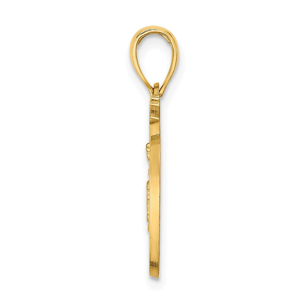 14K Gelbgold Anhänger „New York City Skyline im Apfel“