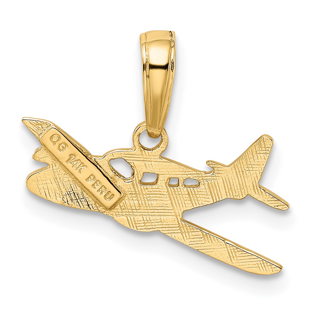 14K Gelbgold Cessna Plane Anhänger