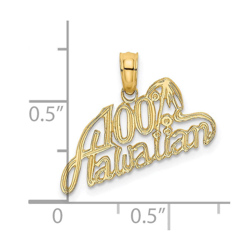 14K Gelbgold 100% Hawaiian Charm