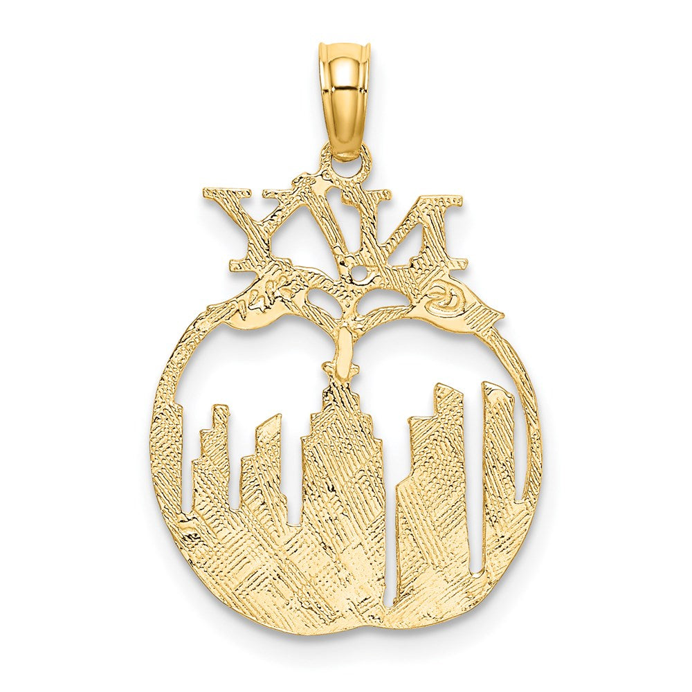 14K Gelbgold New York Skyline in Apple Charm