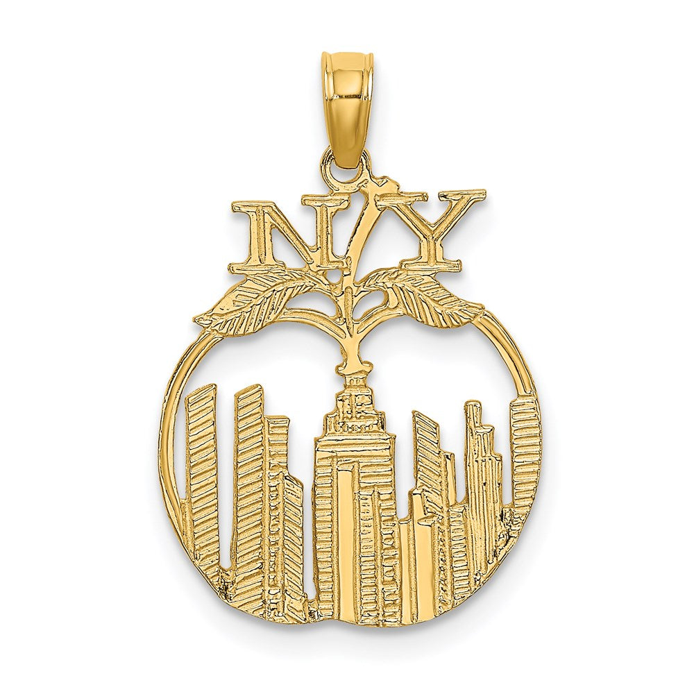 14K Gelbgold New York Skyline in Apple Charm