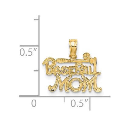14K Gelbgold Baseball Mama Charm