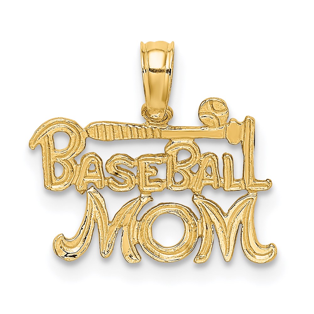 14K Gelbgold Baseball Mama Charm