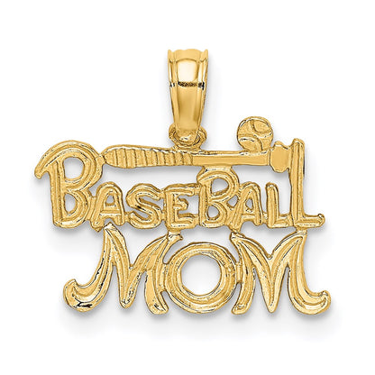 14K Gelbgold Baseball Mama Charm