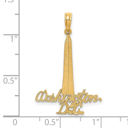 14K Gelbgold Washington D.c. Monument Charm