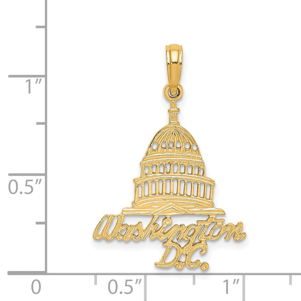 14K Gelbgold Charm Kapitolgebäude Washington D.C