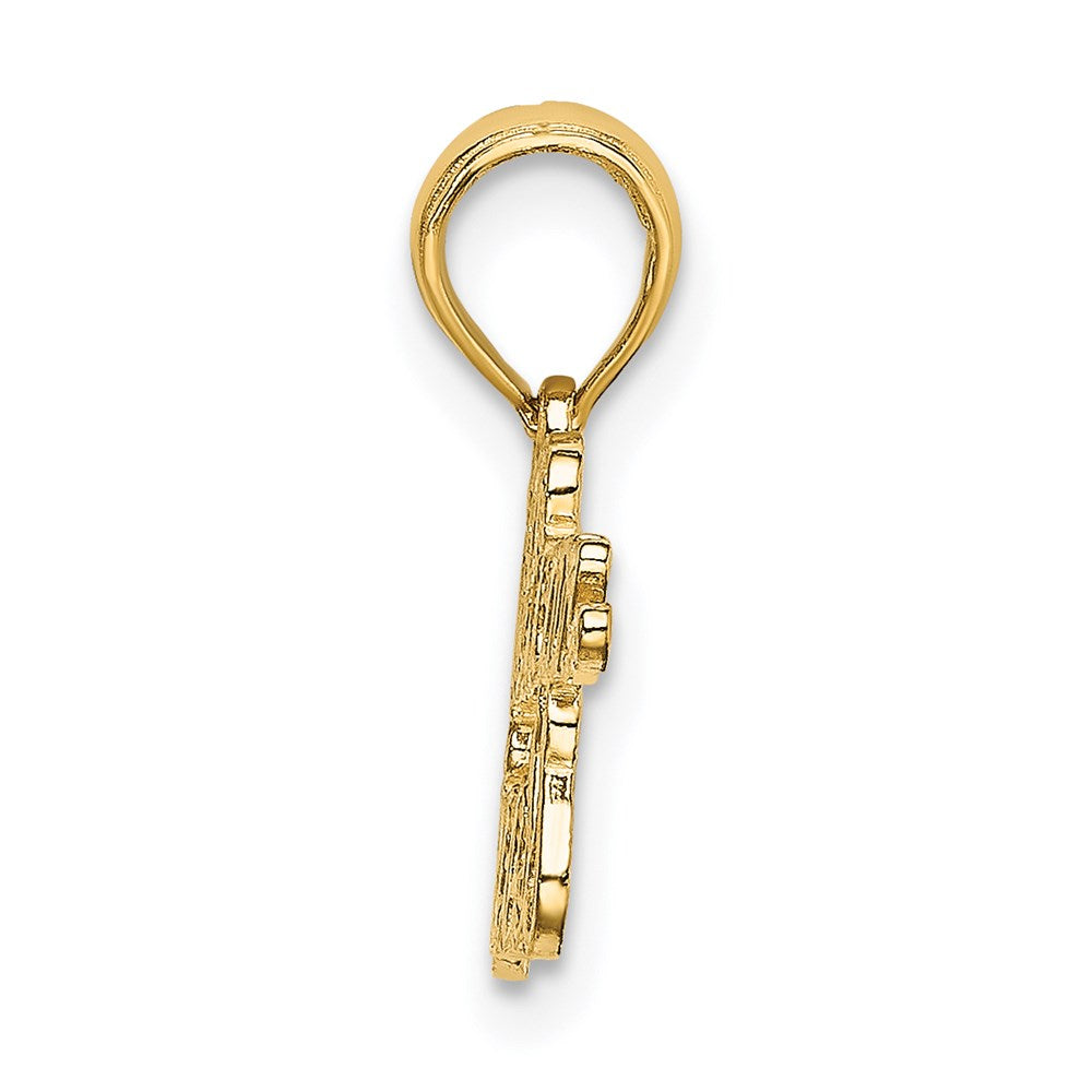 14K Gelbgold Puerto Rican Princess Charm