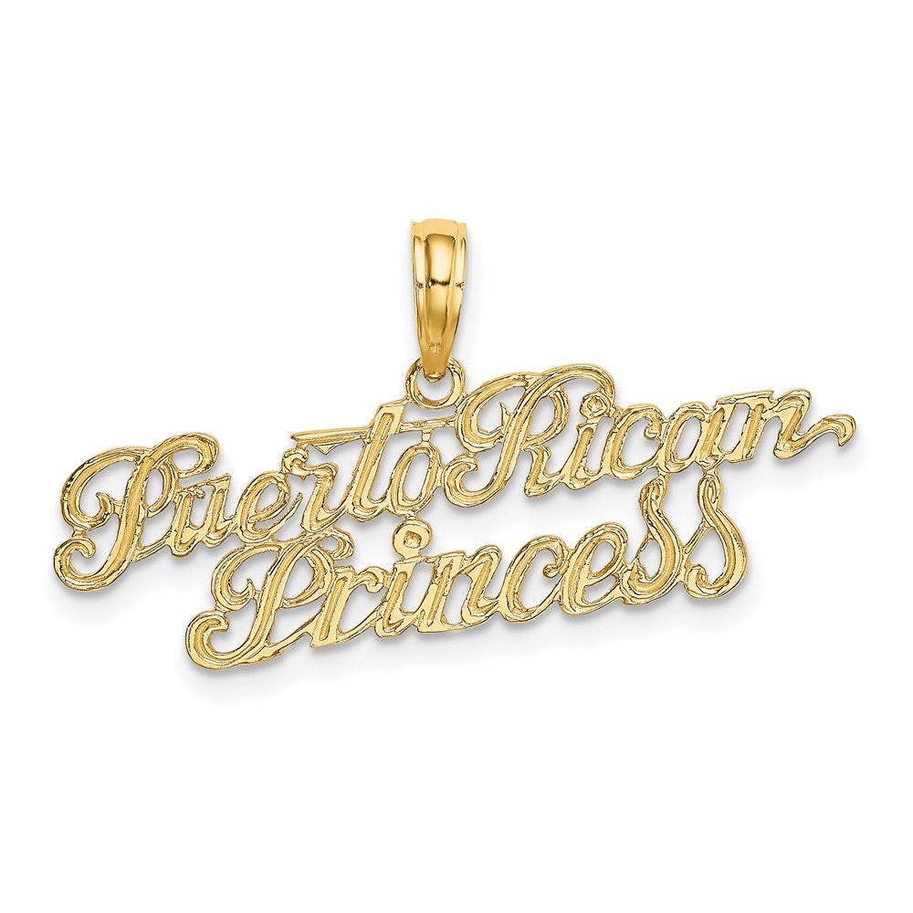 14K Gelbgold Puerto Rican Princess Charm
